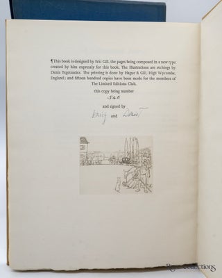 A Sentimental Journey through France and Italy (Signed by Book Designer Eric Gill and Illustrator Denis Tegetmeier)