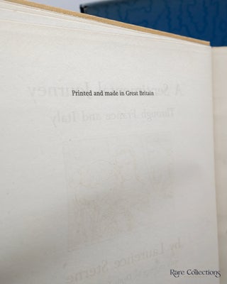 A Sentimental Journey through France and Italy (Signed by Book Designer Eric Gill and Illustrator Denis Tegetmeier)