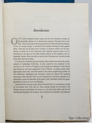 A Sentimental Journey through France and Italy (Signed by Book Designer Eric Gill and Illustrator Denis Tegetmeier)