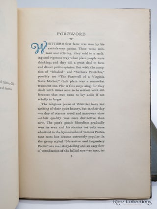 Snow-Bound (Signed by Book Designer Carl Purington Rollins)
