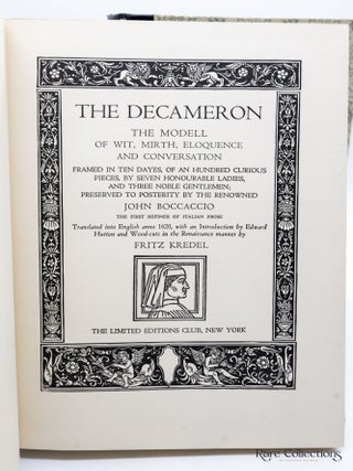 The Decameron of Bocaccio (Signed by Fritz Kredel)