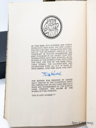 The Decameron of Bocaccio (Signed by Fritz Kredel)
