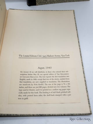 The Decameron of Bocaccio (Signed by Fritz Kredel)