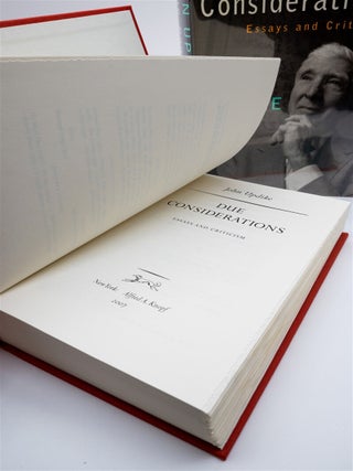 Due Consideration: Essays and Criticism