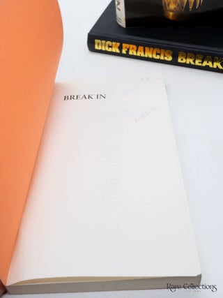 Break in - Signed Copy + Unsigned Uncorrected Proof