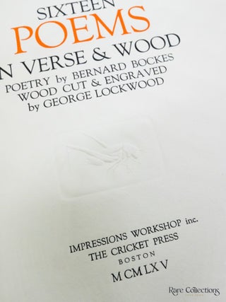 Sixteen Poems in Verse and Wood