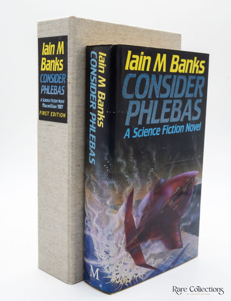 Item #28973 Consider Phlebas (Signed by Author - Custom Cloth Clamshell). Iain M. Banks.