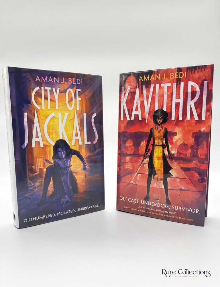 Item #29313 Kavithri & City of Jackals (Signed Matching Numbered Edition). Aman J. Bedi.