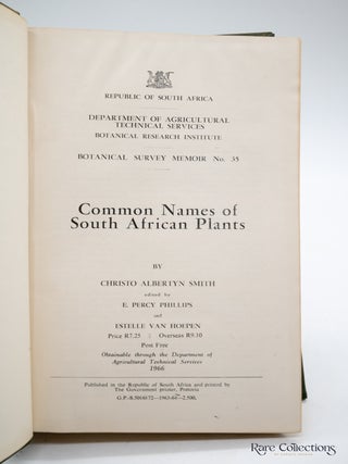 Common Names of South African Plants