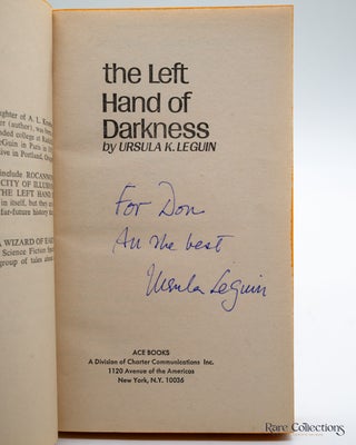 The Left Hand of Darkness (Inscribed by Author)