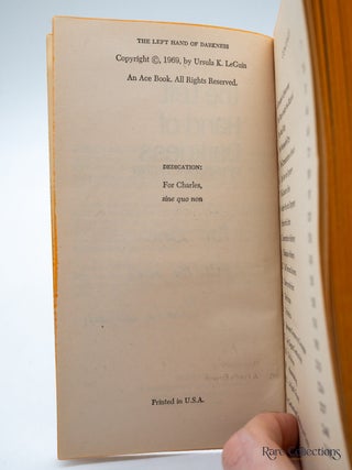 The Left Hand of Darkness (Inscribed by Author)