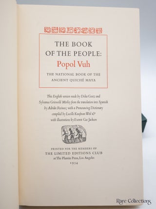 The Book of the People: Popol Vuh. the National Book of the Ancient Quiche Maya