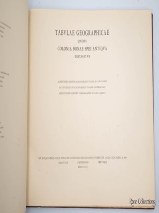 Tabvlae Geographicae Coloniae Bonae Spei (Eighteenth-Century Cartography of Cape Colony)