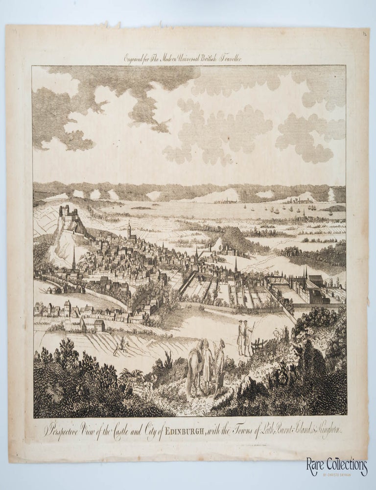 Item #30246 Perspective ie of the Castle and City Of Edinburgh