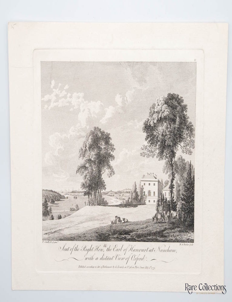 Item #30351 Seat of the Right Hon, the Earl of Harcourt at Nuneham with a Distant View of Oxford
