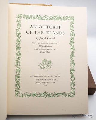 An Outcast of the Islands (With original Monthy Letter and Delivery Note