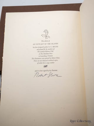 An Outcast of the Islands (With original Monthy Letter and Delivery Note
