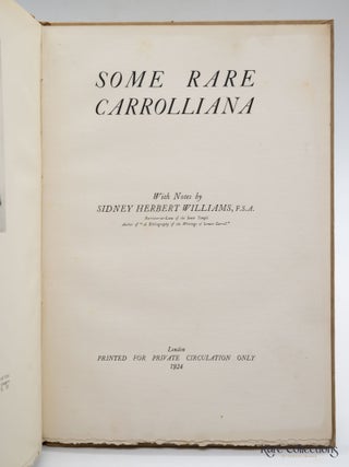 Some Rare Carrolliana