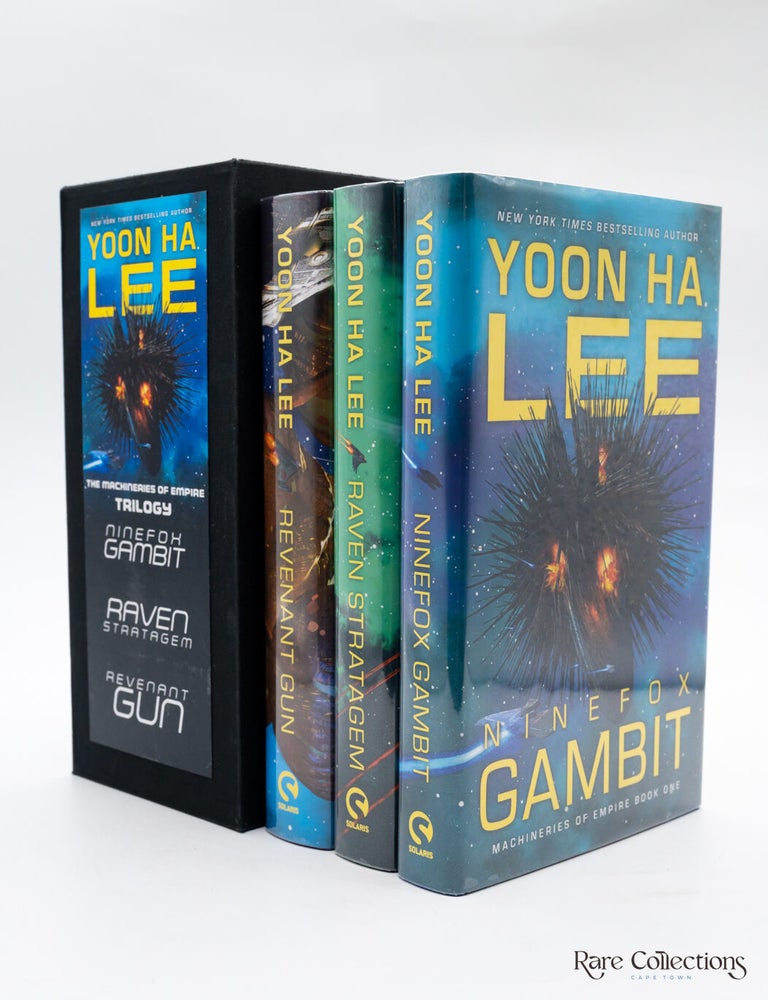 Item #3061 Ninefox Gambit, Raven Stratagem & Revenant Gun (Signed, Numbered Edition). Yoon Ha Lee.