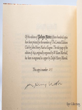 Religio Medici - Signed by Dolph Henry Murnik