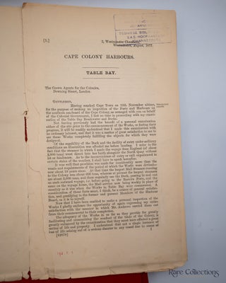 Cape Colony Table Bay Harbour Development 1877