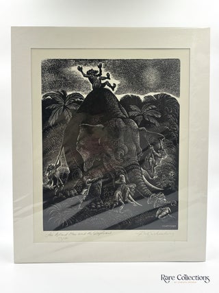 The Blind Men and the Elephant (Signed #55/100. Fritz Eichenberg.