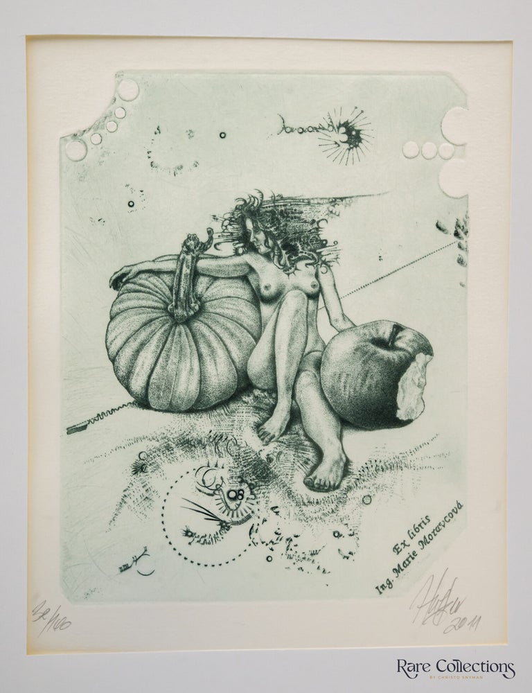 Item #31749 Ex-libris - Moravcov&aacute; Marie "Autumn". G&uuml;nter Hujber.