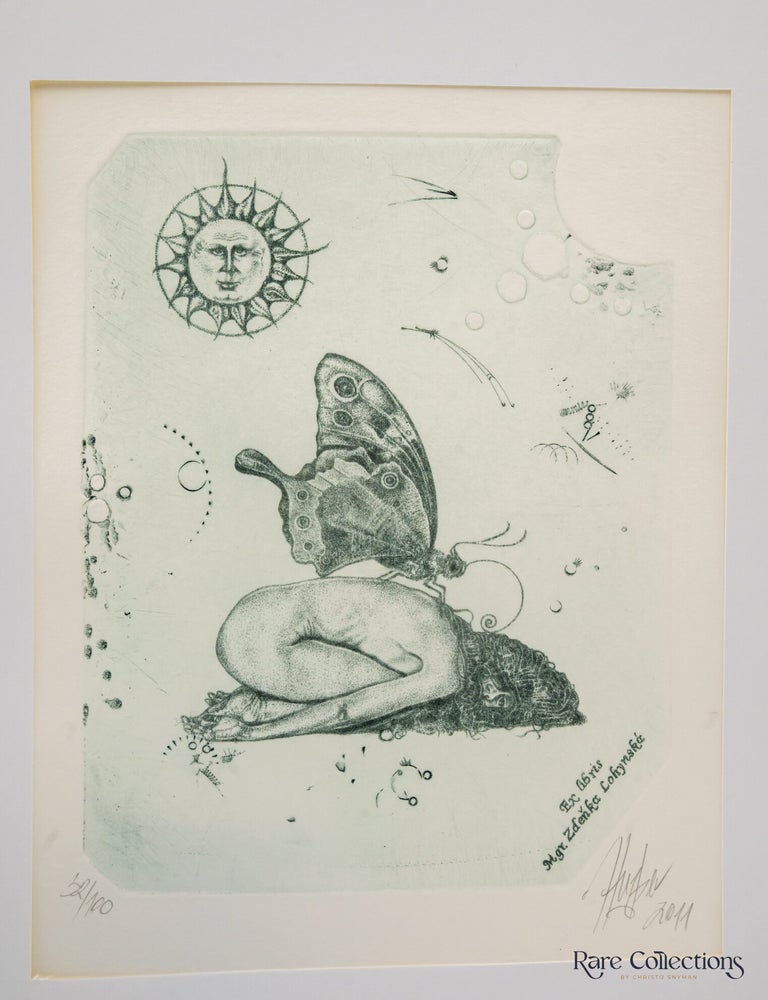 Item #31750 Ex-libris - Lohynsk&aacute; Zdenka "L&eacute;to". G&uuml;nter Hujber.