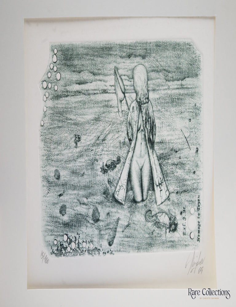 Item #31751 Ex-libris - Zdenek Rehak "Hommage to Toyen". G&uuml;nter Hujber.