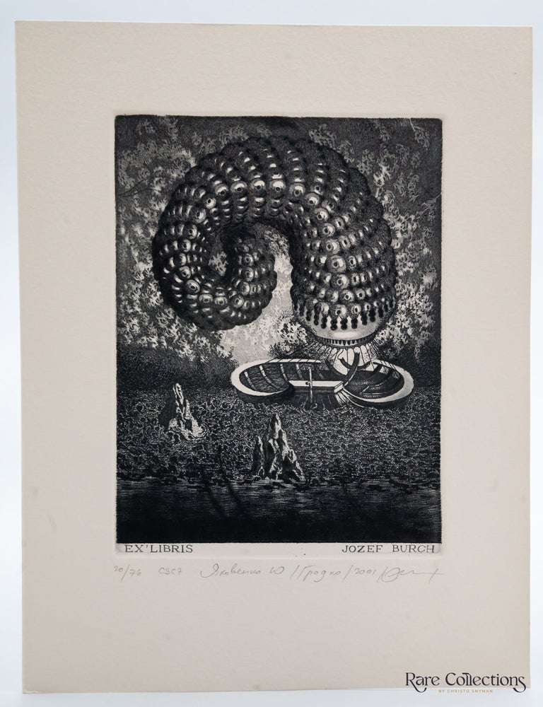 Item #31798 Ex-Libris - Jozef Burch "Ship of Fools". Juri Jakovenko.