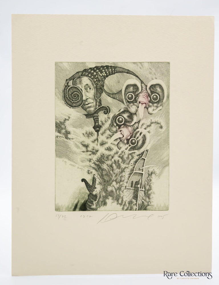 Item #32012 Ex-Libris - Josef Burch "Ear Whispering". Juri Jakovenko.