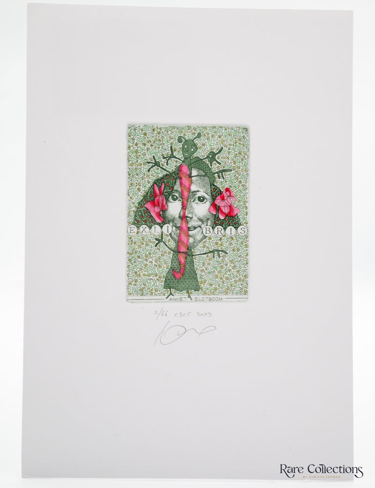 Item #32026 Ex-Libris - Annet Slotboom "Evening Butterfly". Juri Jakovenko.