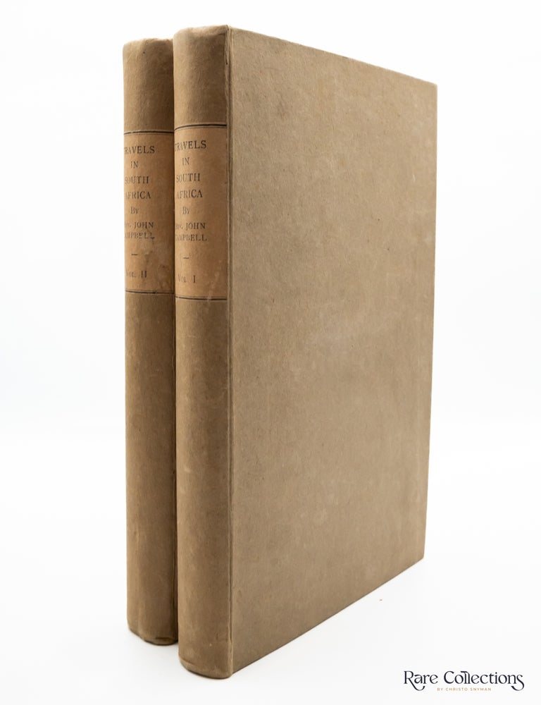 Item #32535 Travels in South Africa Undertaken at the Request of the London Missionary Society; Being a Narrative of a Second Journey in the Interior of That Country (Fine Large Paper Copy in Original Boards). Rev John Campbell.