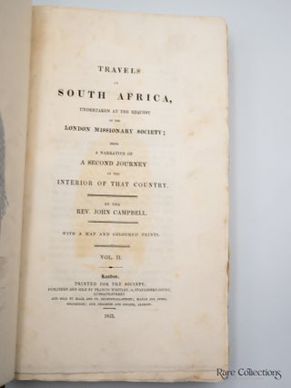 Travels in South Africa Undertaken at the Request of the London Missionary Society; Being a Narrative of a Second Journey in the Interior of That Country (Fine Large Paper Copy in Original Boards)