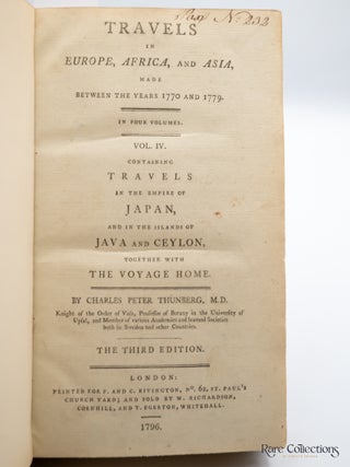 Travels in Europe, Africa, and Asia Made Between the Years 1770 and 1779, Containing a Voyage to the Southern Parts of Europe, and the Cape of Good Hope in Africa, in the Years 1770, 1771, 1772, 1773