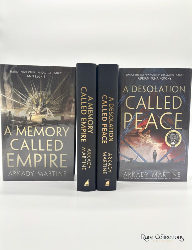 Item #33242 A Memory Called Empire & Desolation Called Peace (Teixcalaan Duology - Signed + Numbered Edition). Arkady Martine.