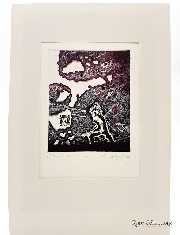 Item #33334 Exlibris - Pavla Krizova "Cancer". Fedor Shurmelev.