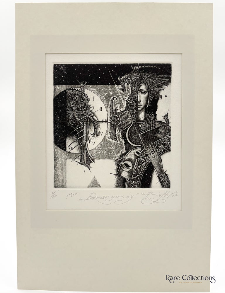 Item #33385 Exlibris - Lodewijk Deurinek "Dream goes by". Roman Sustov.