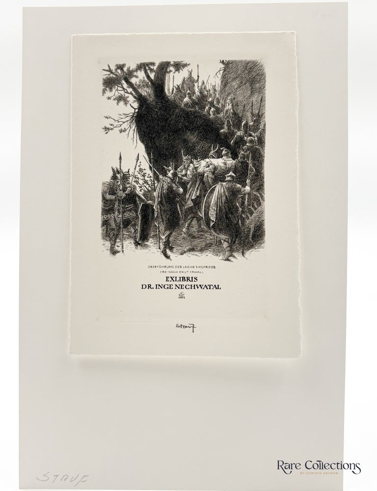 Item #33483 Exlibris - Dr. Inge Nechwatal. Gerhard Wilhelm August Stauf.