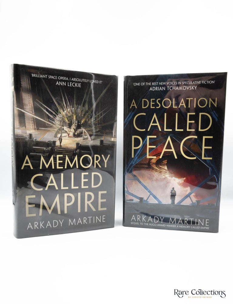 Item #33513 A Memory Called Empire & A Desolation Called Peace (Broken Binding Signed Special Edition). Arkady Martine.
