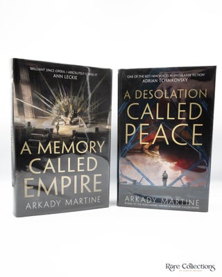 Item #33513 A Memory Called Empire & A Desolation Called Peace (Broken Binding Signed Special...
