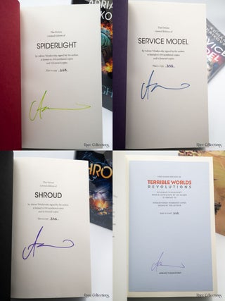 Children of Time, Children of Ruin, Children of Memory, Children of Strife the Doors of Eden, Shards of Earth, Eyes of the Void, Lords of Uncreation, Alien Clay & Service Model, Spiderlight, Shroud and Terrible Worlds (Completely Set of Tchaikovsky's Matching Numbered Editions - Comes with Rights)
