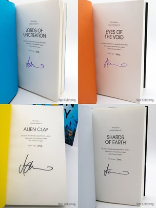 Children of Time, Children of Ruin, Children of Memory, Children of Strife the Doors of Eden, Shards of Earth, Eyes of the Void, Lords of Uncreation, Alien Clay & Service Model, Spiderlight, Shroud and Terrible Worlds (Completely Set of Tchaikovsky's Matching Numbered Editions - Comes with Rights)