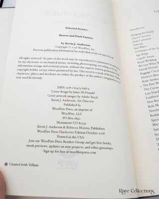 Selected Stories: Horror and Dark Fantasy - Signed Copy