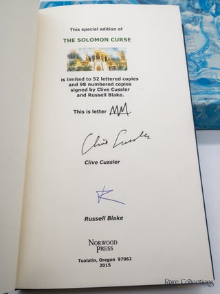 The Solomon Curse (#7 Fargo Adventures) - Double-Signed Lettered Ltd Edition