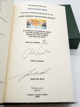 Plague Ship (#5 Oregon Files) - Double-Signed Numbered Ltd Edition