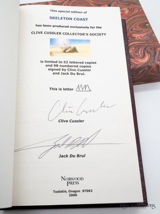 Skeleton Coast (#4 the Oregon Files) - Double-Signed Lettered Ltd Edition