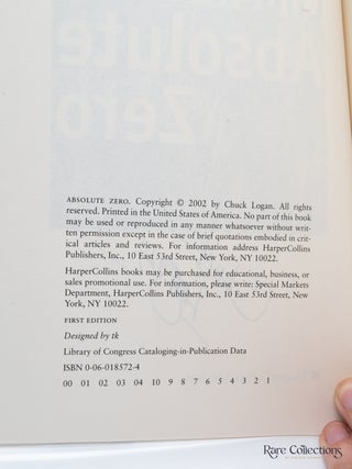 Absolute Zero - Signed ARC