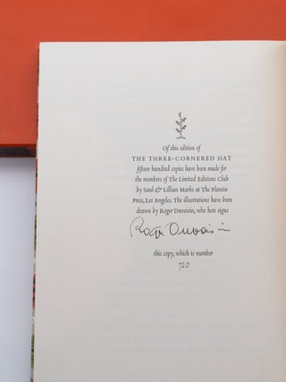 The Three-Cornered Hat - Signed & Illustrated by Roger Duvoisin