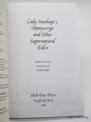Lady Stanhope's Manuscript and Other Supernatural Tales